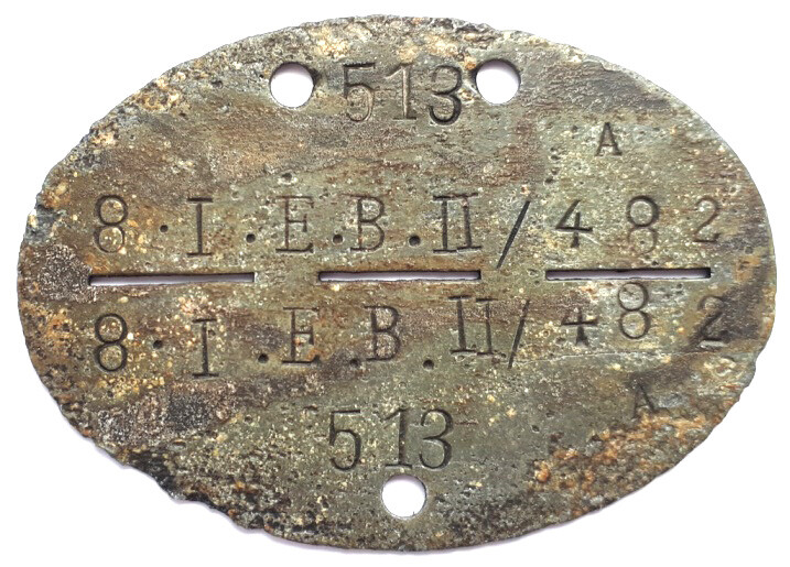 German dogtag 8.I.E.B.II/482 / from Stalingrad