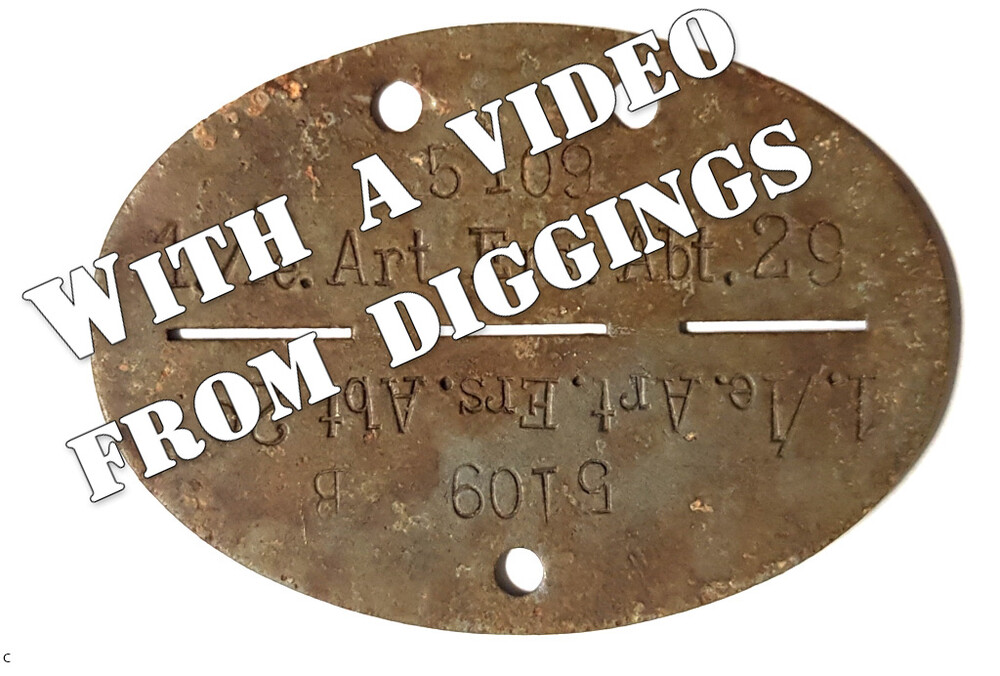 German dogtag 1./Le.Art.Ers.Abt.29 / from Stalingrad