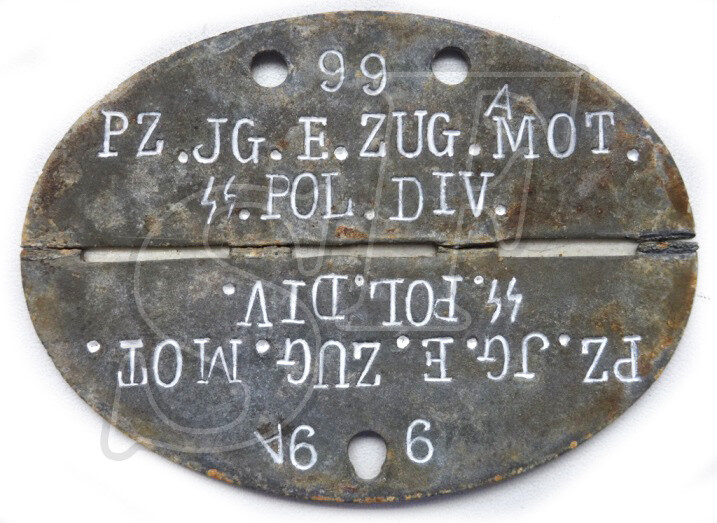 Dog tag PZ.JG.E.ZUG.MOT SS.POL.DIV.