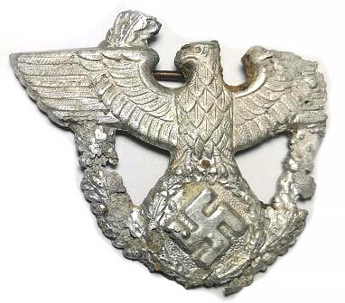 Nazi police officer visor cap eagle / from Konigsberg