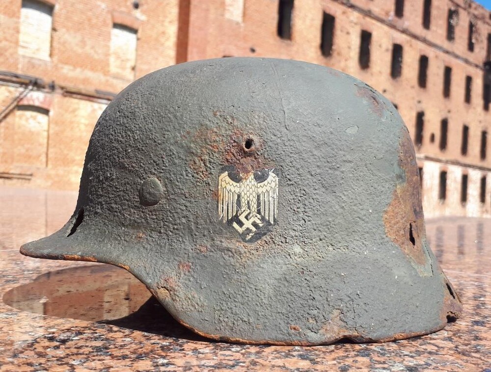 German helmet М35 from Stalingrad