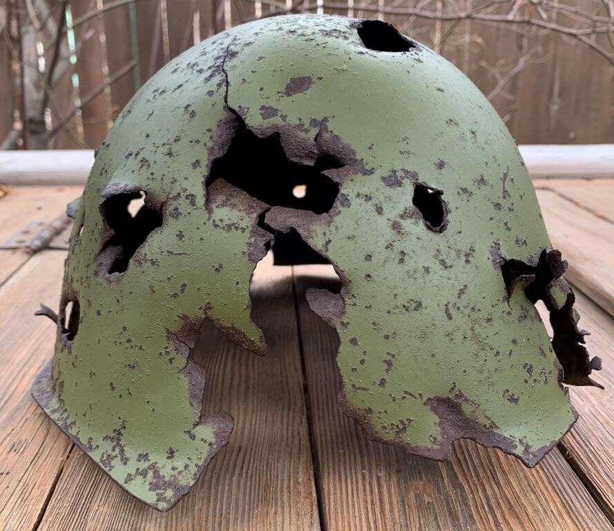 Soviet helmet SSh39 / from Stalingrad