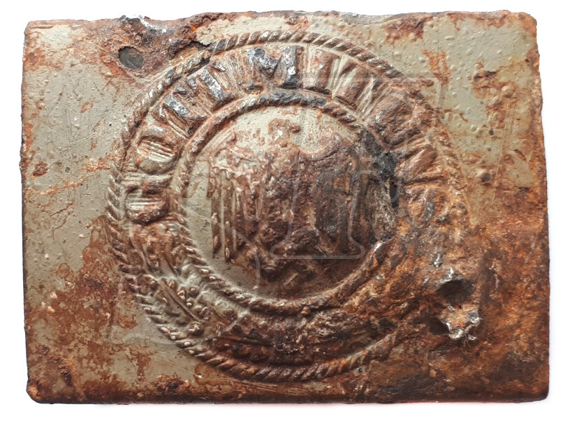 Iron Wehrmacht buckle “Gott mit Uns” / from Stalingrad