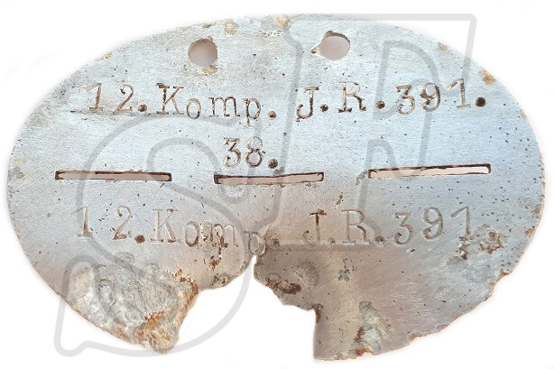 Dogtag 12.Komp.J.R.391 / from Leningrad