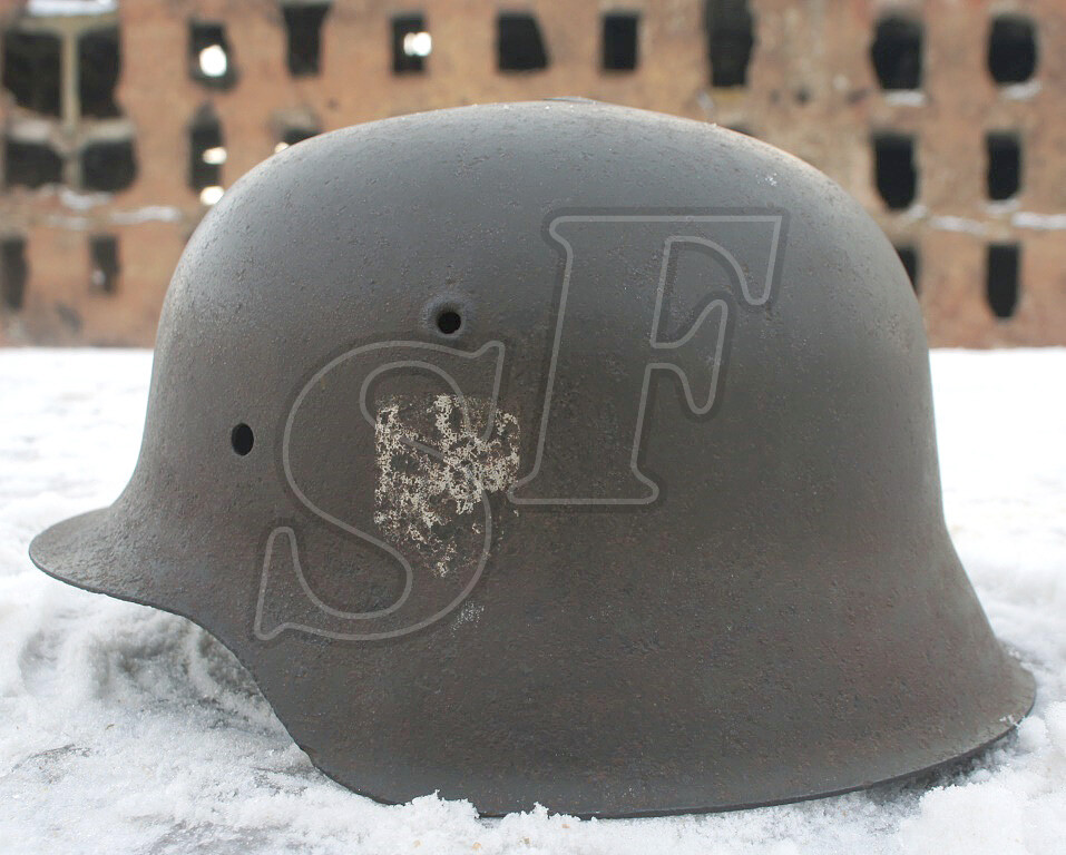 German helmet M42, Wehrmacht / from Stalingrad