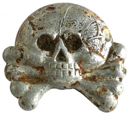 Panzer collar tab skull / from Moscow