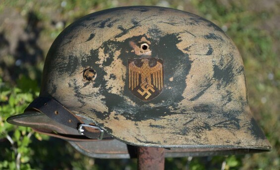 Restored German helmet M35, Wehrmacht