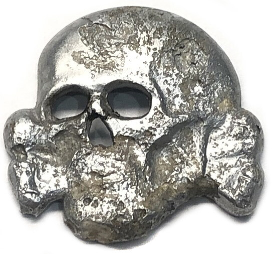 Waffen SS collar tab skull / from Pskov