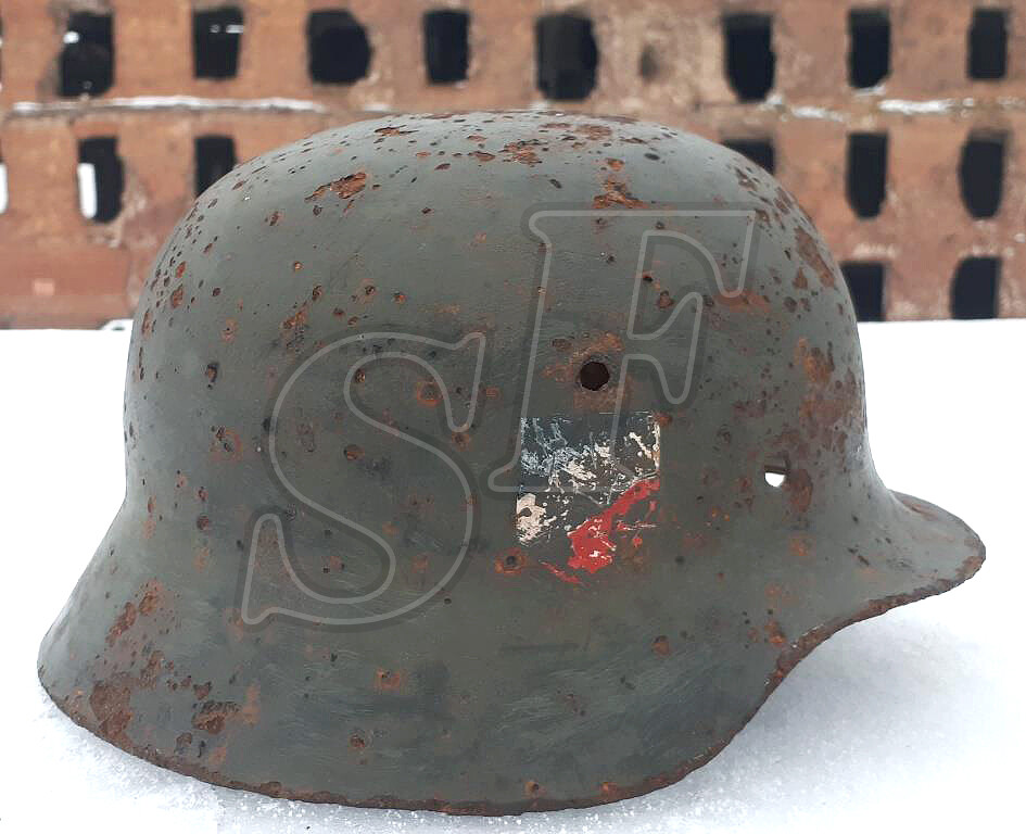 German helmet M35 / from Koenigsberg