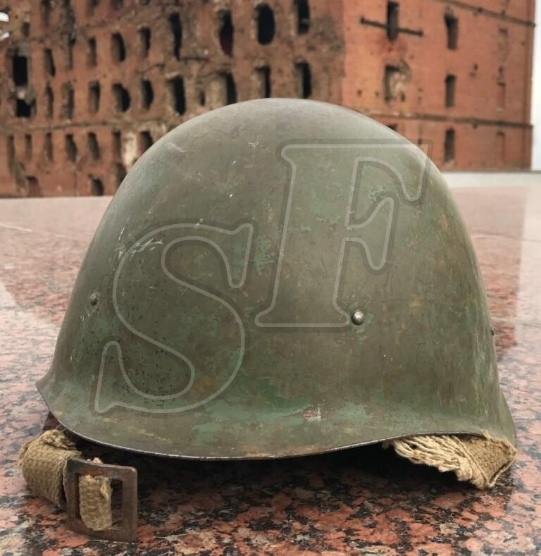Soviet helmet SSh-40 from Krasny Oktyabr (Stalingrad steel plant)