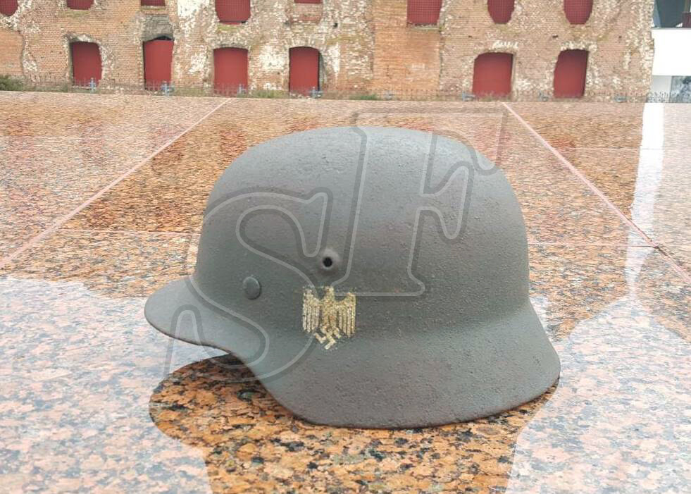 German steel helmet M40 from Stalingrad