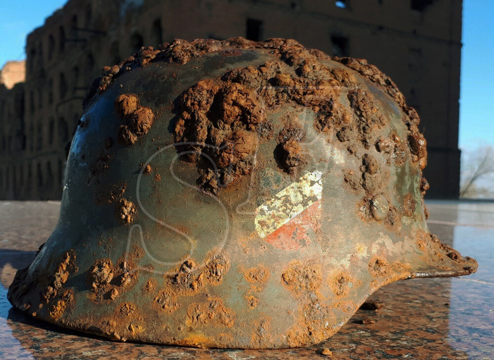 German helmet M35 / from Novgorod