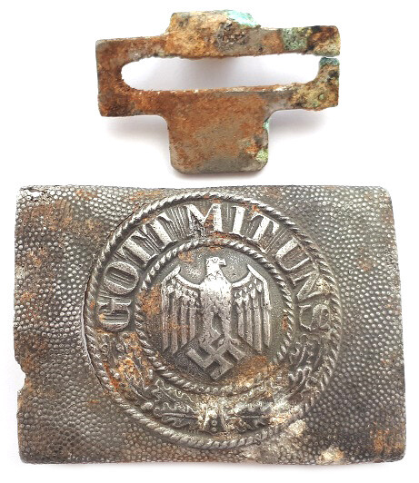 Wehrmacht buckle “Gott mit Uns” / from Kursk-Orel