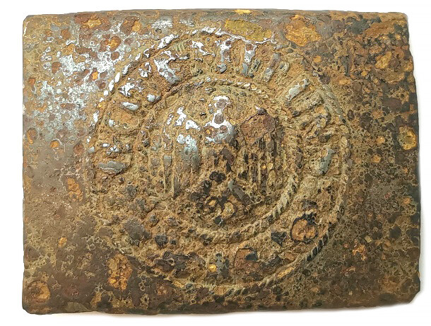 Iron Wehrmacht belt buckle “Gott mit Uns” / from Demyansk pocket