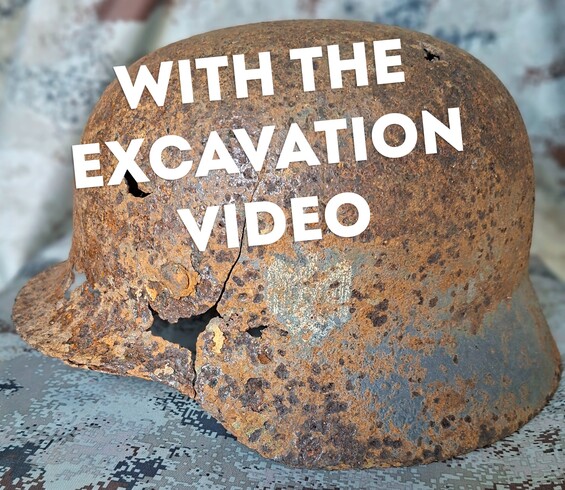 Wehrmacht helmet M35 / from Stalingrad