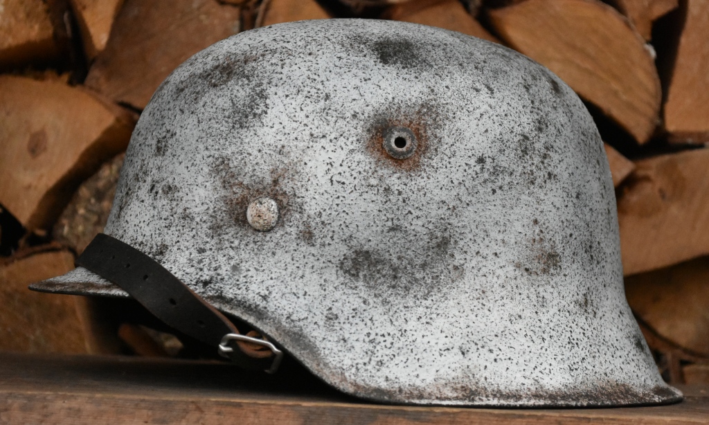 Relic WWII German M42 Helmet – EF64 (Königsberg Campaign)