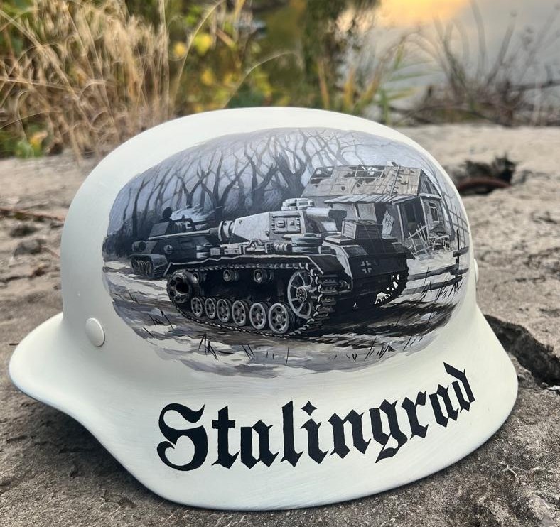 Restored German helmet "Stalingrad"
