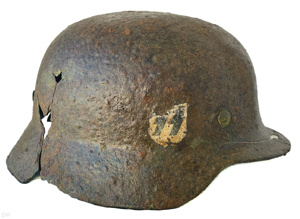 Waffen SS helmet M35 DD / from Demyansk
