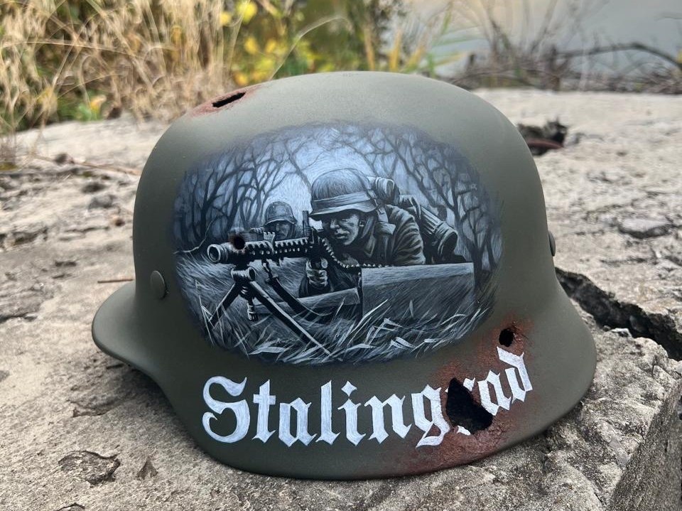 Restored German helmet "Stalingrad"